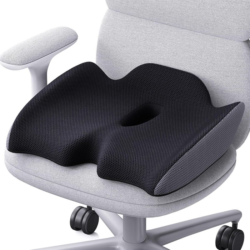 Benazcap Pressure Relief Seat Cushion for Tailbone Pain Office Chair Cushion for Butt, Back Pain, Coccyx & Sciatica Pain Relief Pillow. Memory Foam Seat Cushions for Office Chairs - Image 1